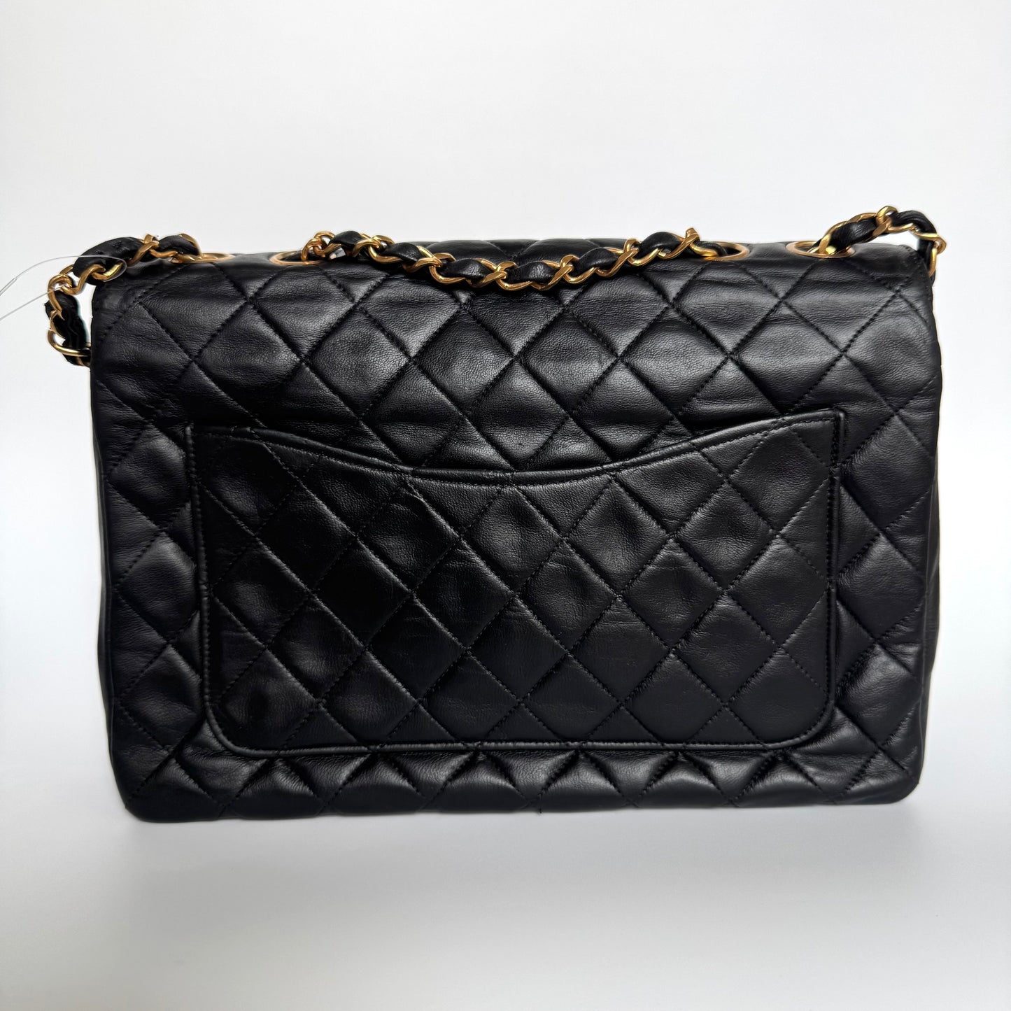 Chanel Vintage Medium Black Quilted Lambskin Paris Limited Single Flap Gold Hardware
