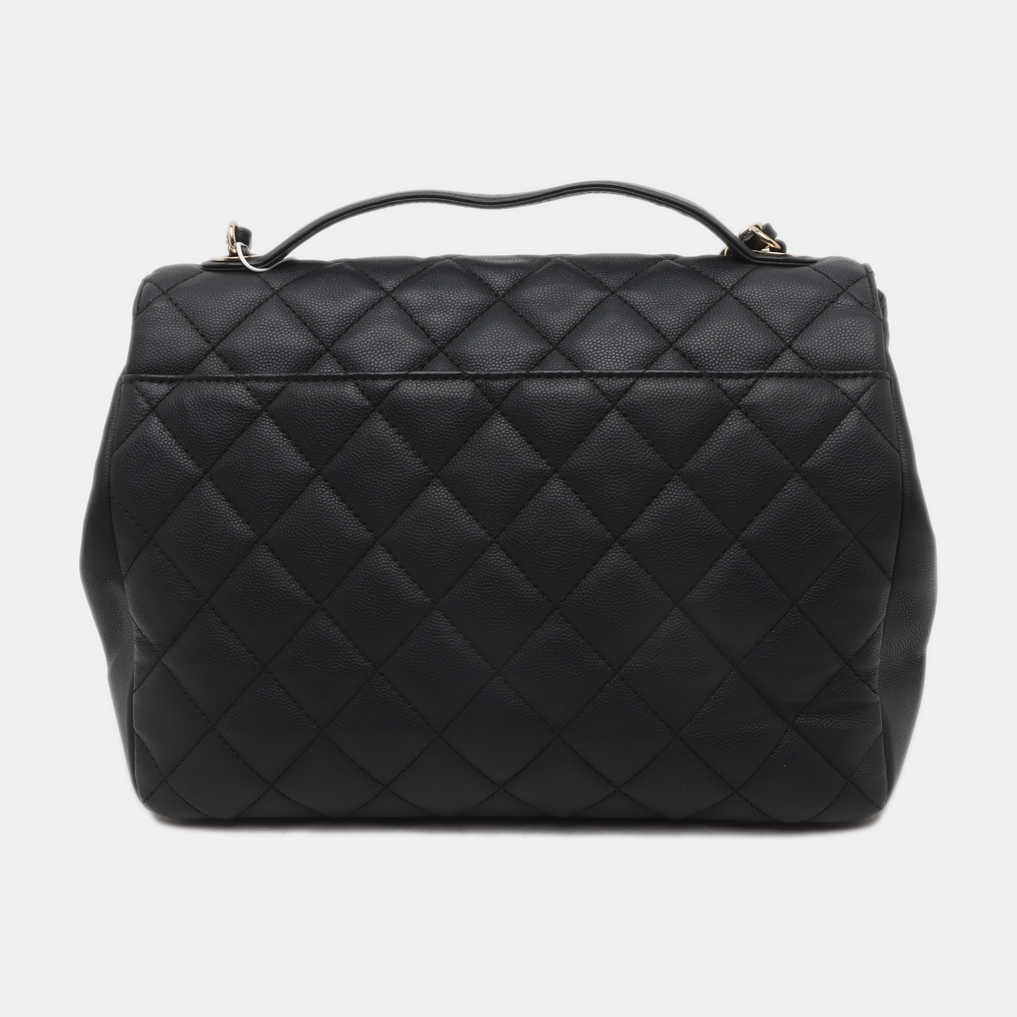 Chanel Business Affinity Large Black Caviar Leather Top Handle Crossbody Bag