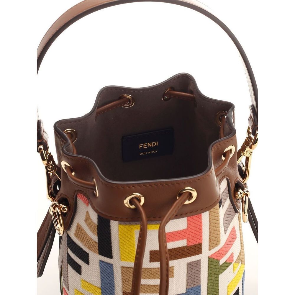 FENDI FF MULTICOLOR MINI MON TRÃSOR BUCKET BAG