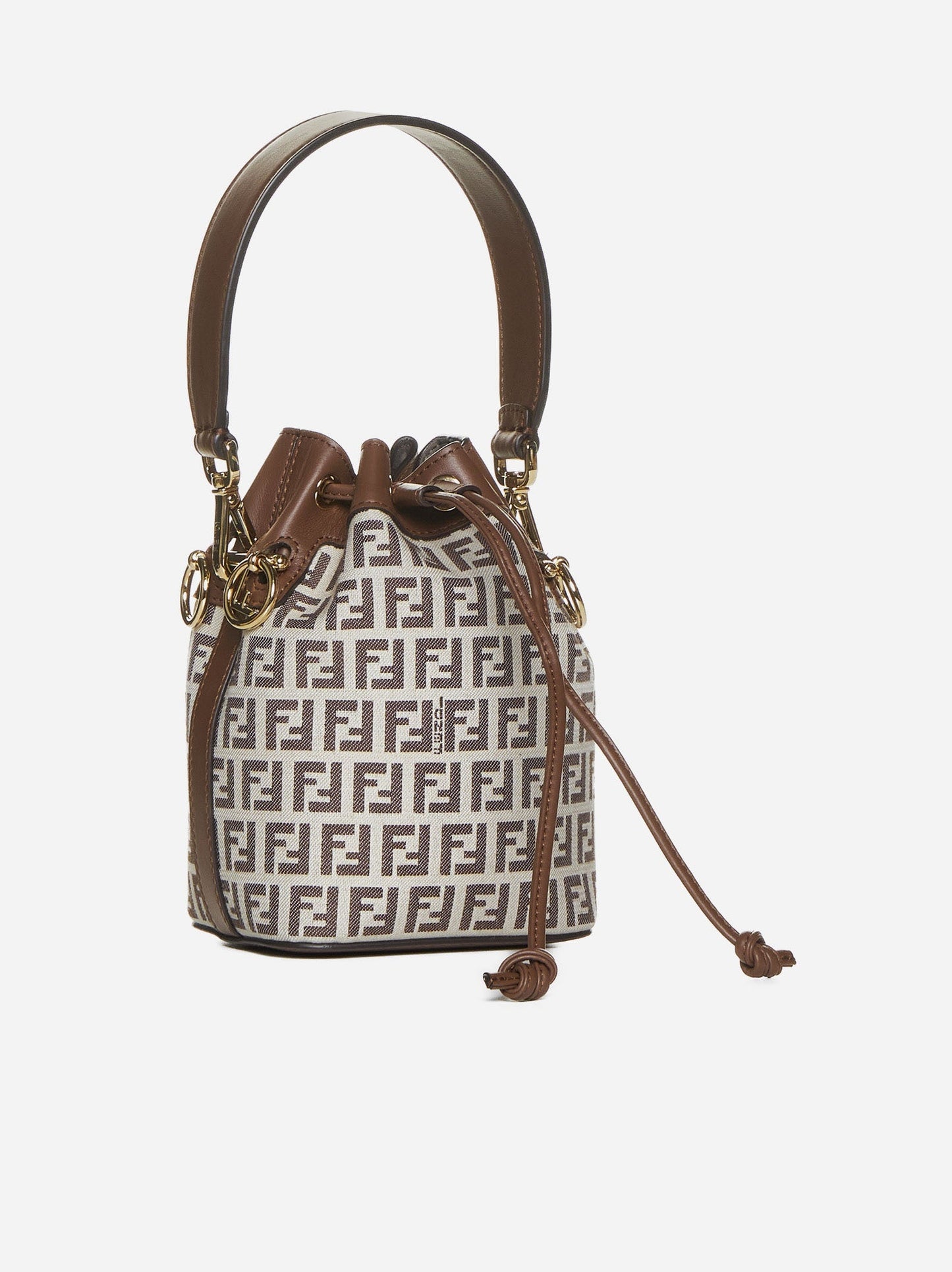 FENDI FF MINI MON TRÃSOR BUCKET BAG WITH SHOULDER STRAP