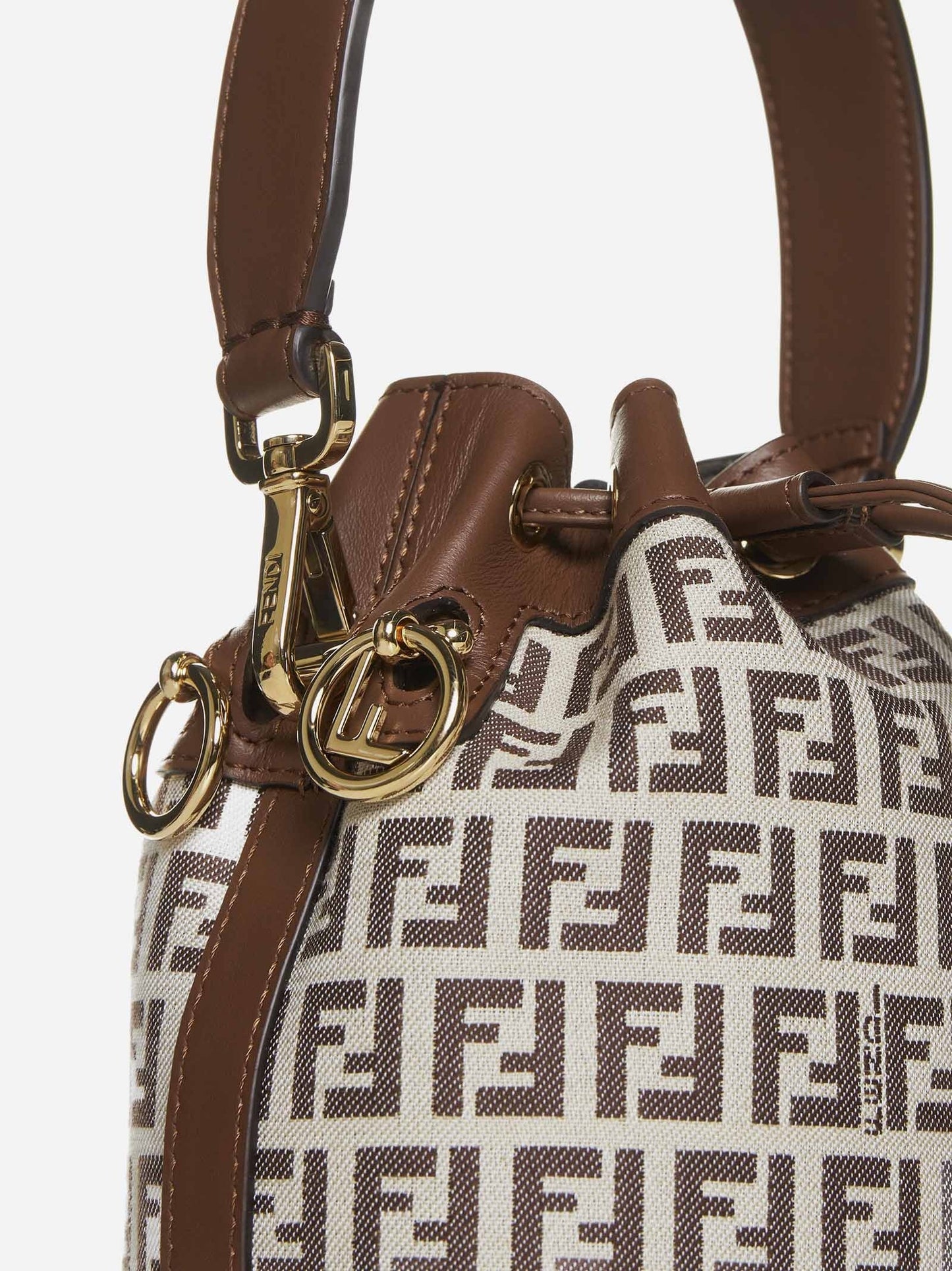FENDI FF MINI MON TRÃSOR BUCKET BAG WITH SHOULDER STRAP