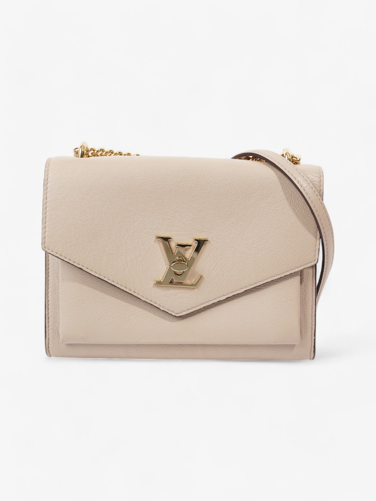 Louis Vuitton Mylockme Greige Calfskin Leather BB