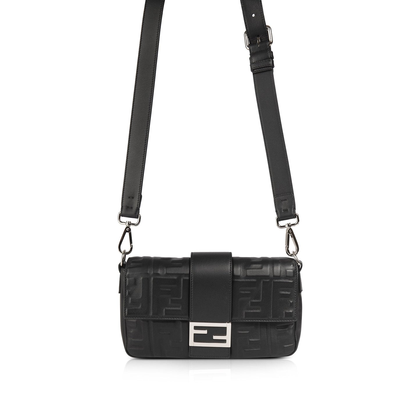 Fendi 2020 FF Zucca Logo Baguette Bag