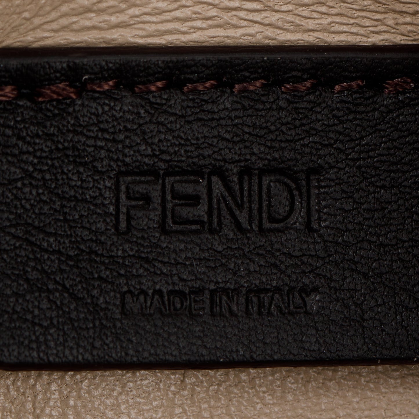 Fendi 2022 Beige Calfskin Leather Nano Fendigraphy Bag