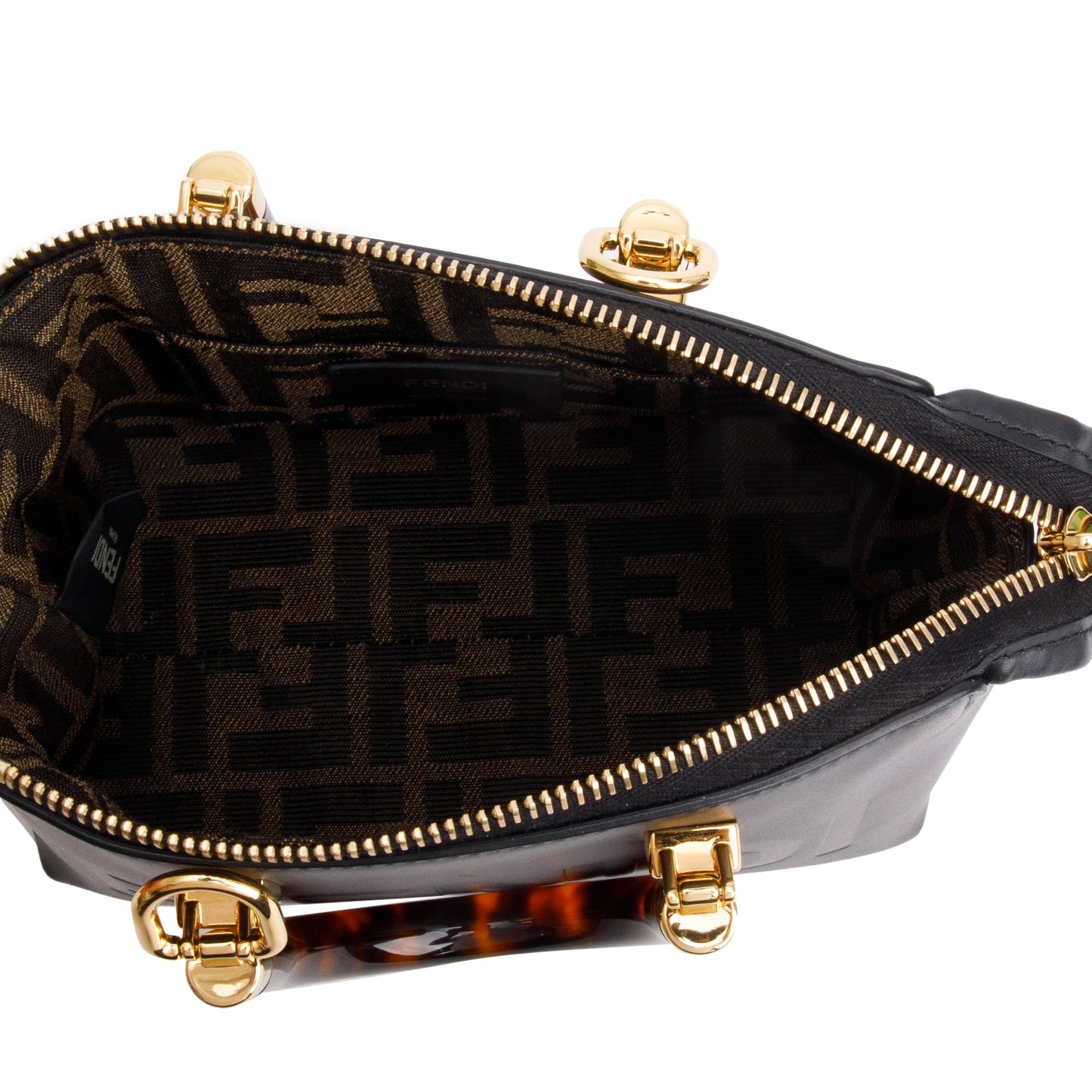 Fendi 2022 Black Leather By the Way Mini Boston Bag