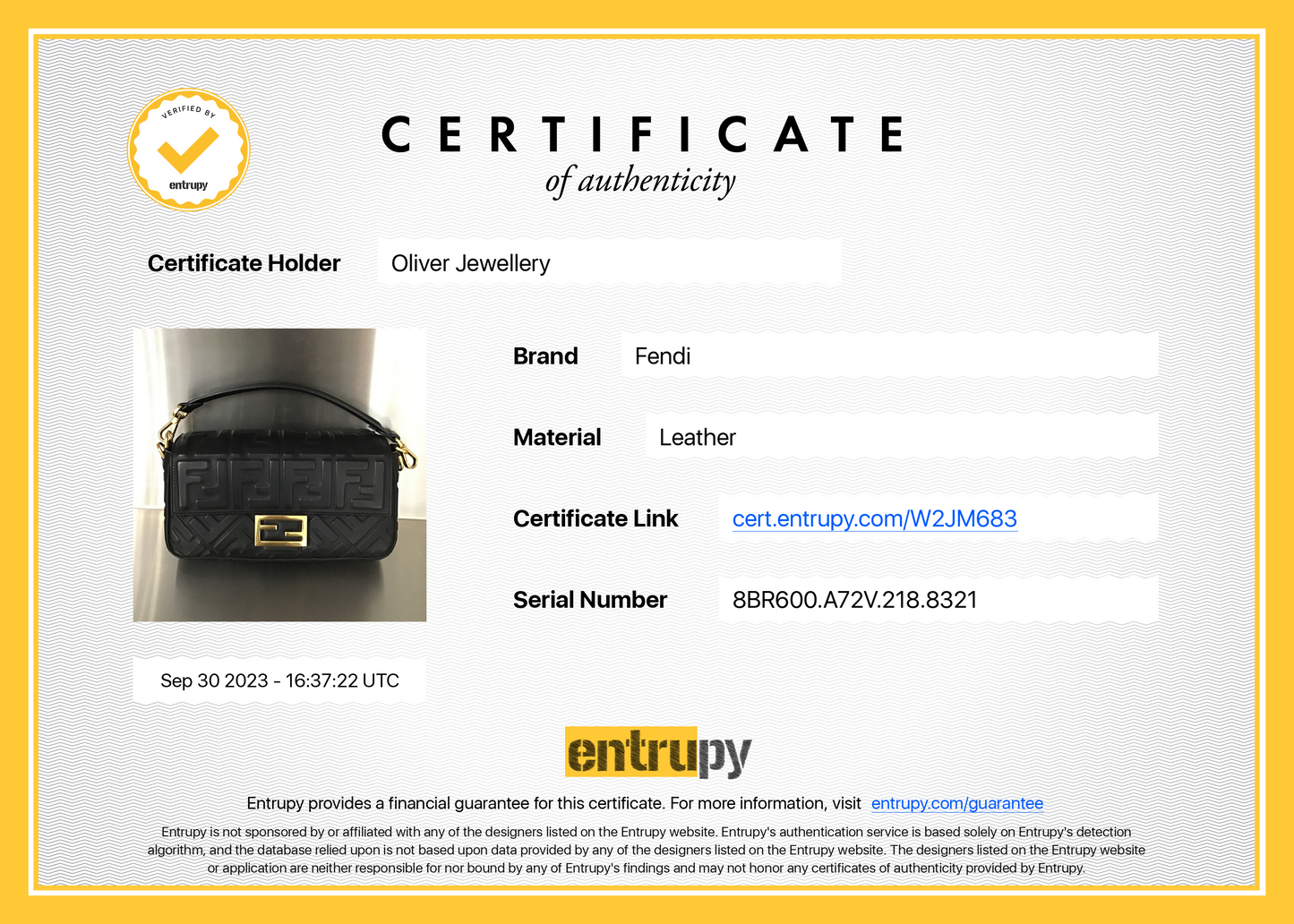 Fendi Black Nappa FF Leather Embossed Baguette NM Shoulder Bag