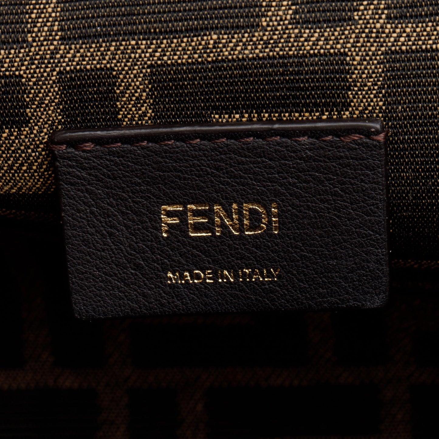 Fendi Black Nappa Leather Small Fendi First Bag
