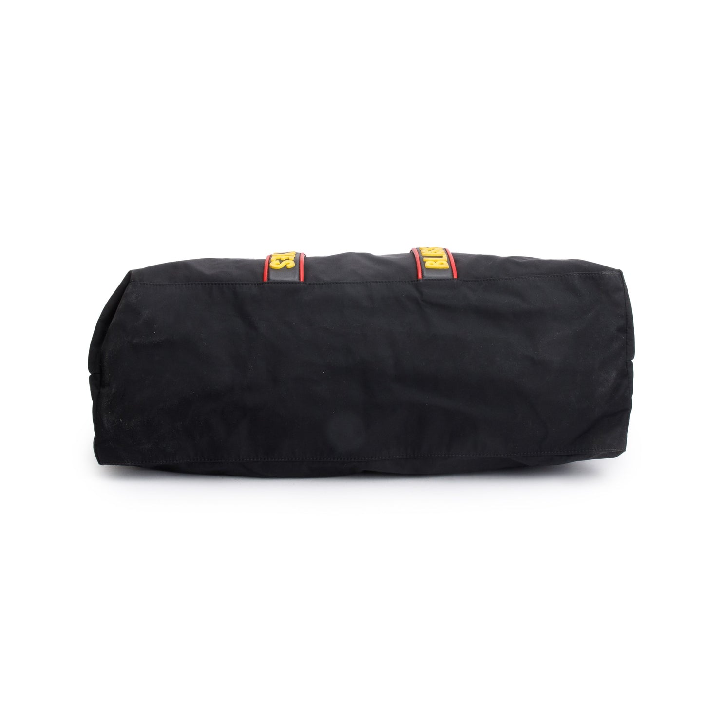 Fendi Black Nylon Leather Trim Vocabulary Duffle Bag