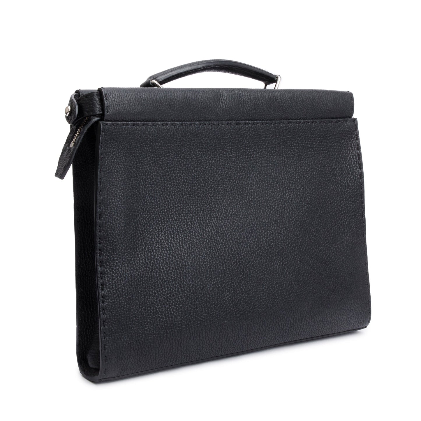 Fendi Black Selleria Leather Monster Peekaboo ISeeU Medium Briefcase