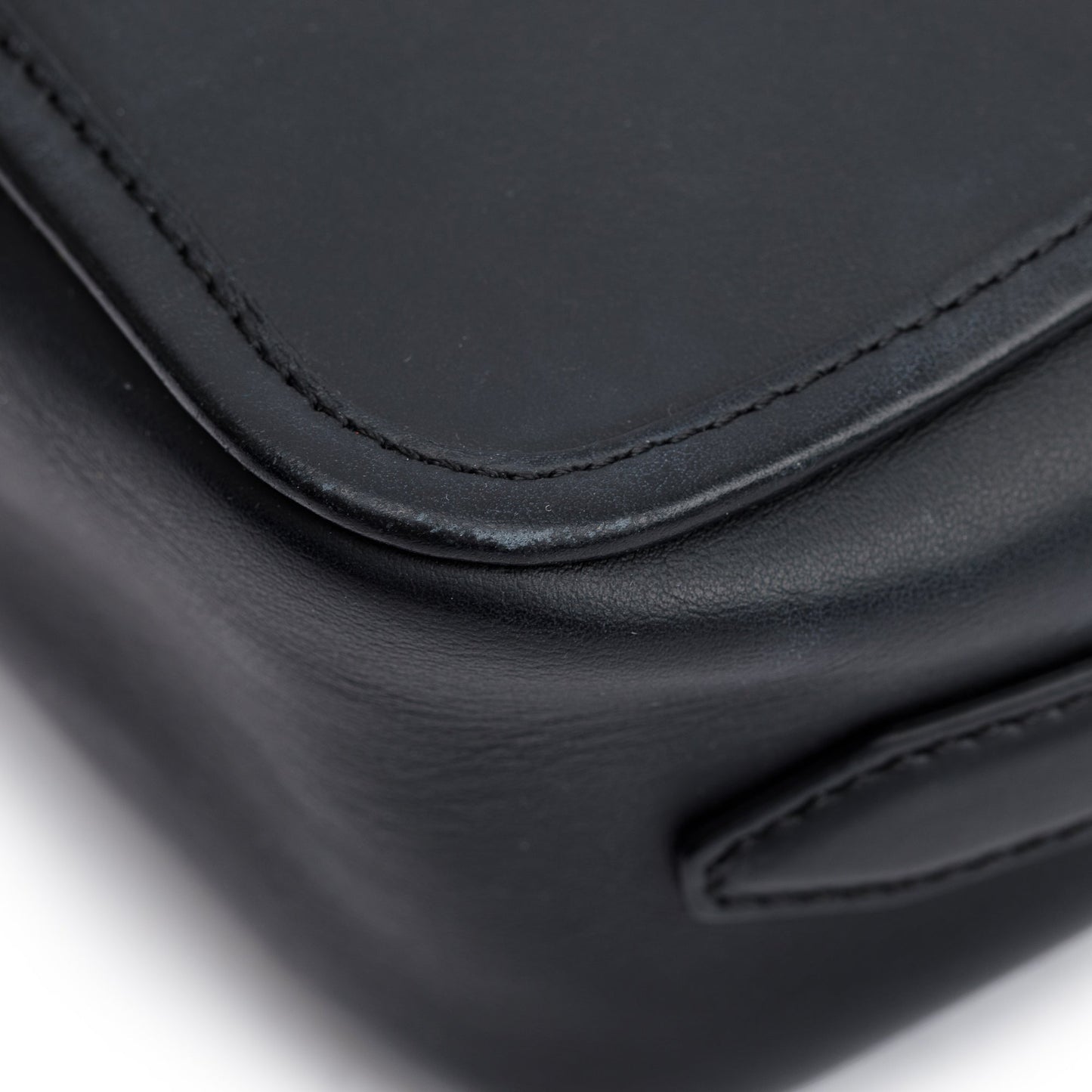 Fendi Black Vitello Century Leather F is Fendi Camera Bag