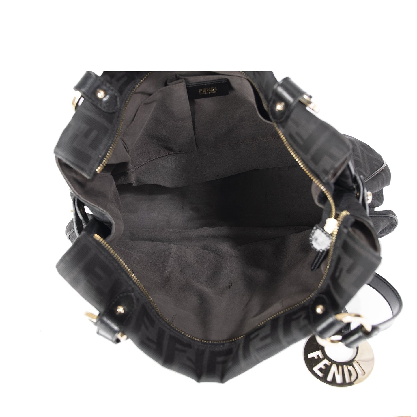 Fendi Black Zucca Large Chef  Shoulder Bag
