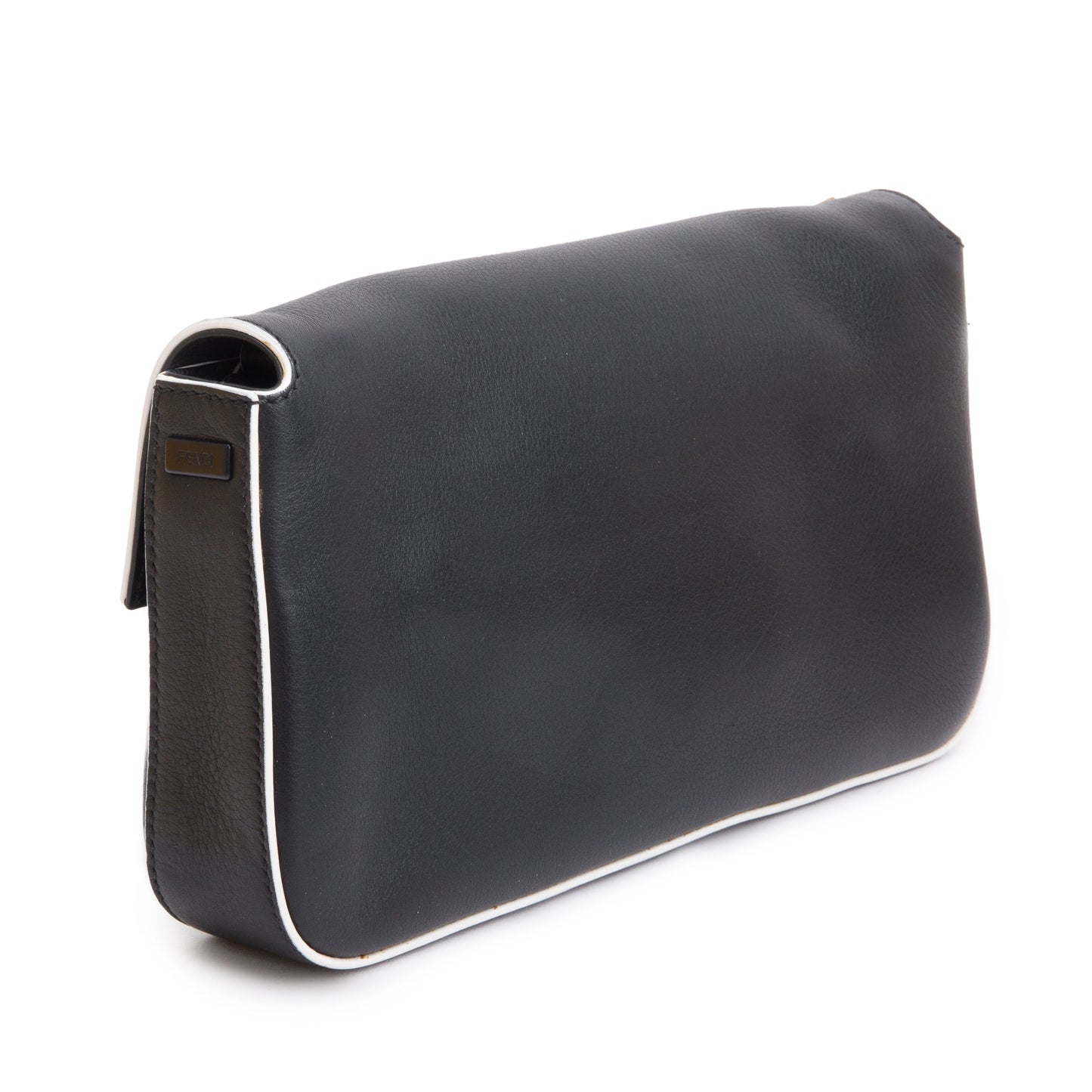 Fendi Black/Yellow Calf Leather Monster Eye Convertible Baguette Bag