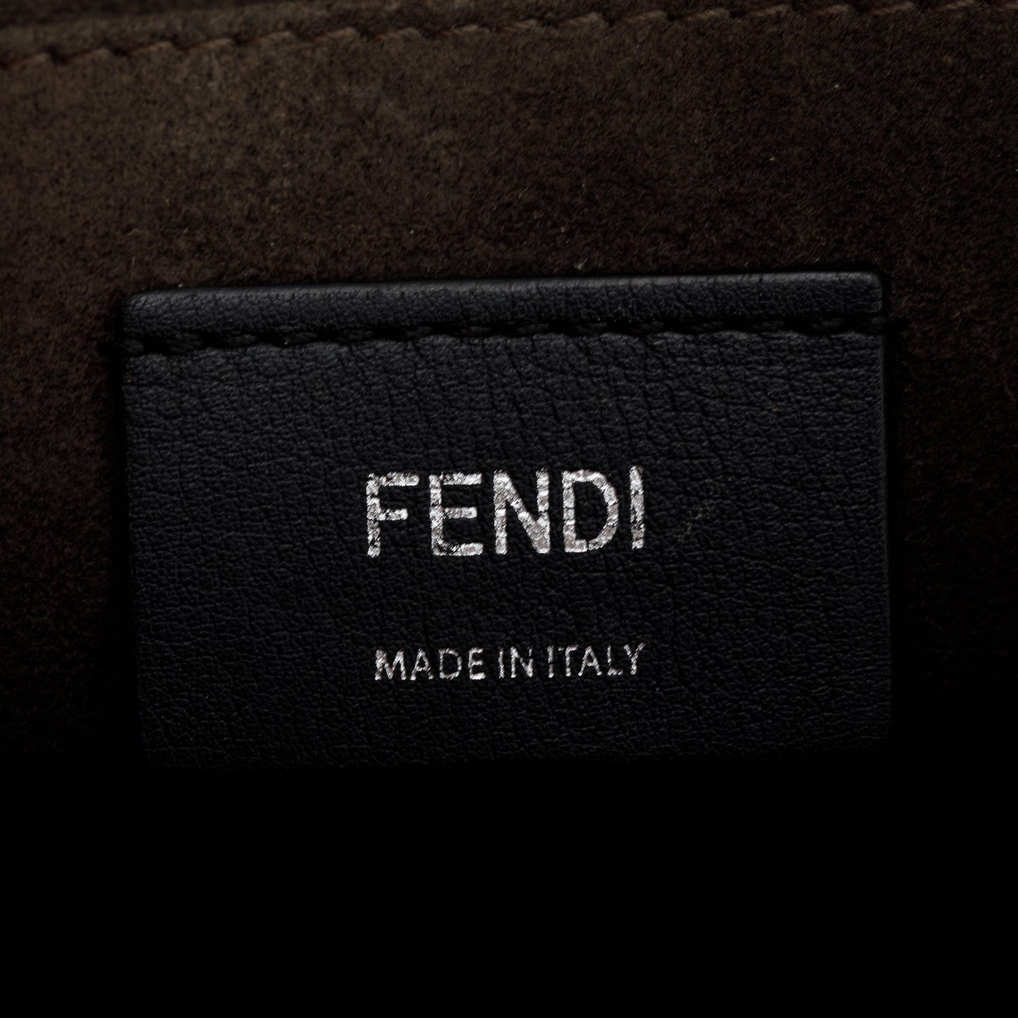 Fendi Blue Calfskin Leather Scalloped Studded Kan I Shoulder Bag