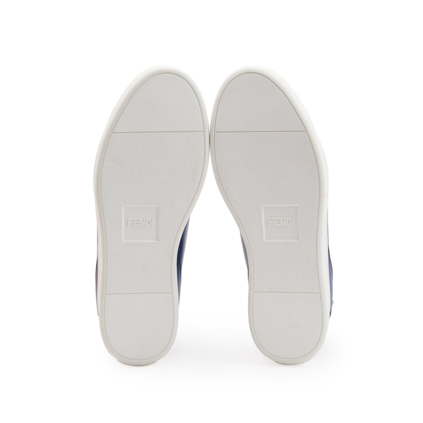 Fendi Blue Leather Sneakers, Size 10