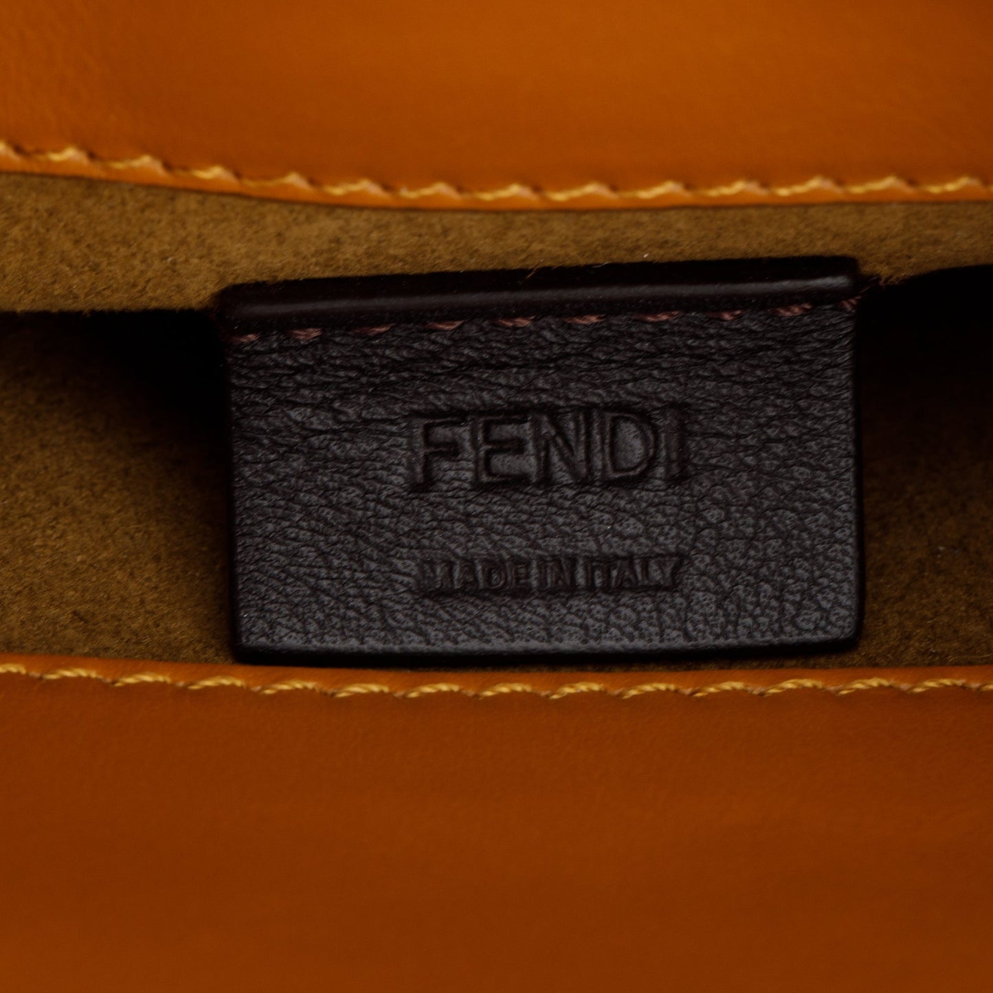 Fendi Brown FF Embossed Leather Mini Sunshine Shopper Tote