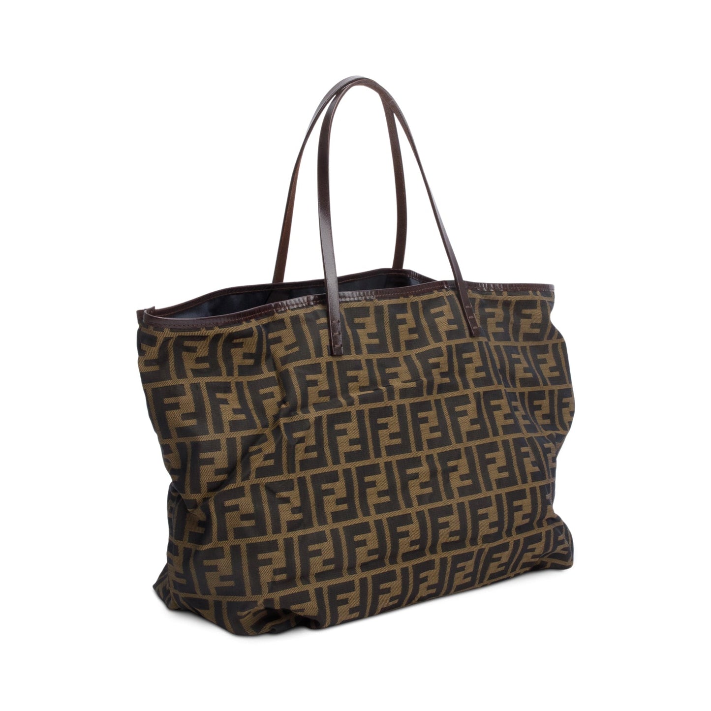 Fendi Brown FF Zucca Canvas Medium Roll Tote