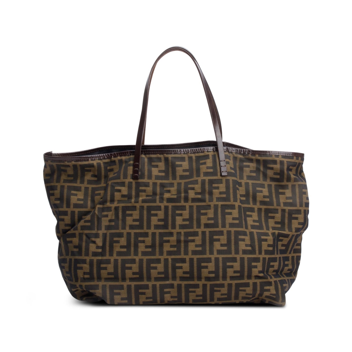 Fendi Brown FF Zucca Canvas Medium Roll Tote