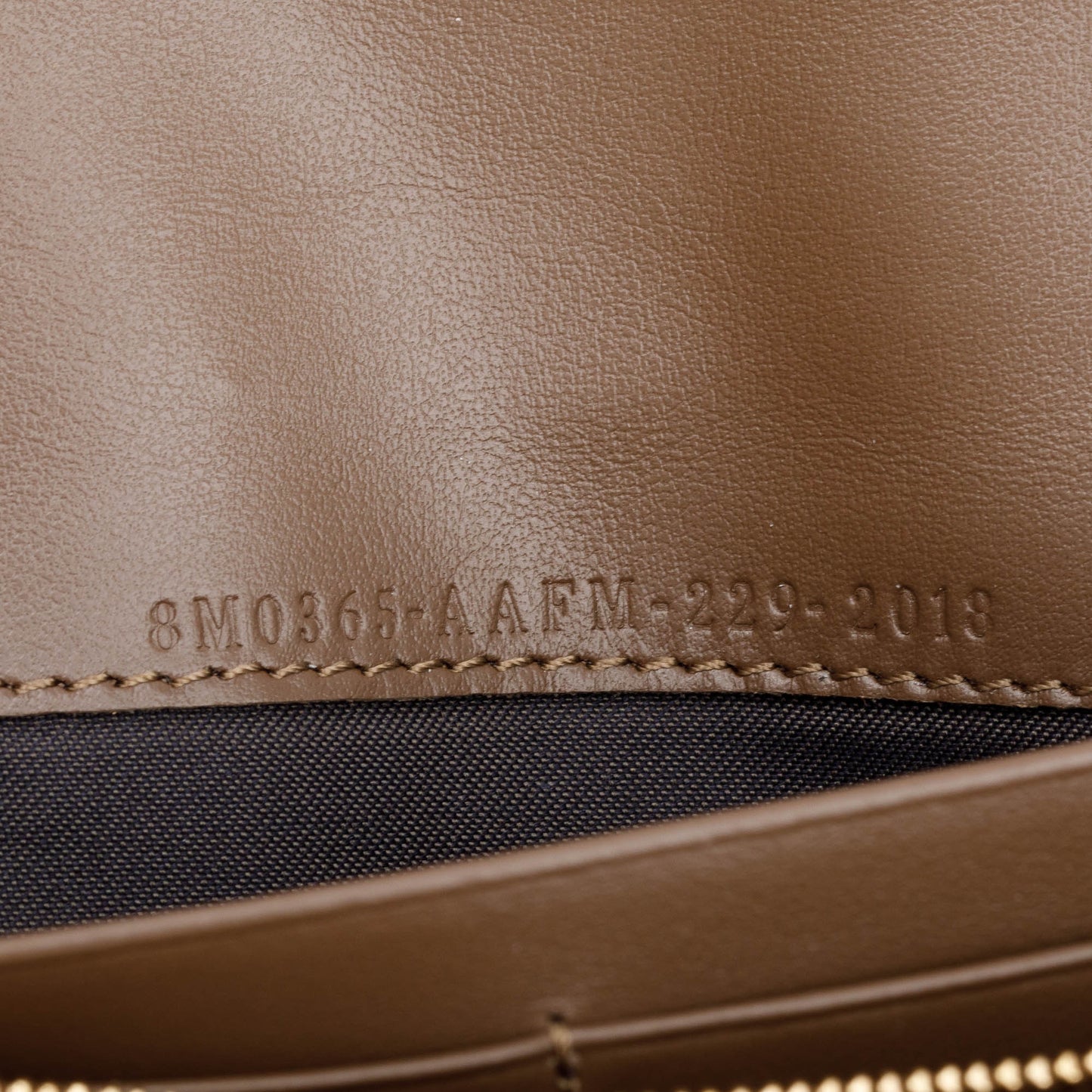 Fendi Brown FF Zucca Embossed Leather Continental Wallet on Chain