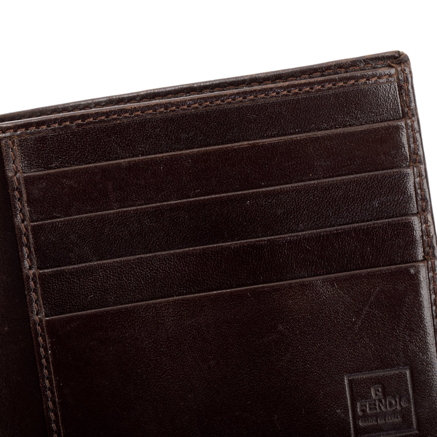 Fendi Brown Vintage Zucca Canvas FF Bifold Wallet