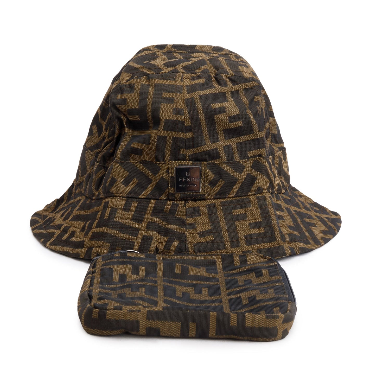 Fendi Brown Zucca FF Canvas Bucket Hat, Size S