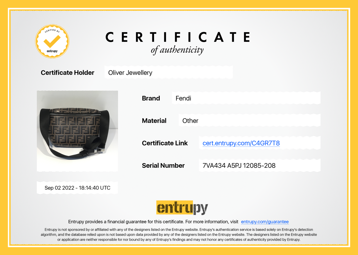 Fendi Embossed FF Belt Bag