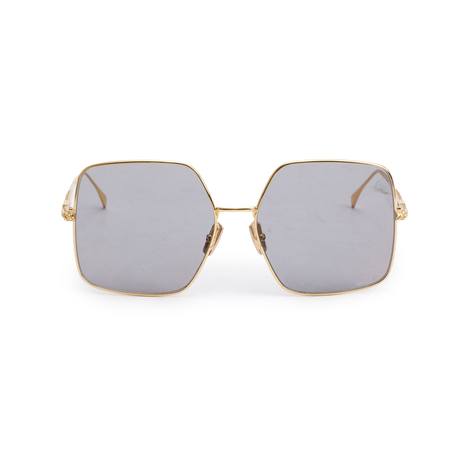 Fendi Gold-Tone Metal F is Fendi FF 0439/S Square Sunglasses