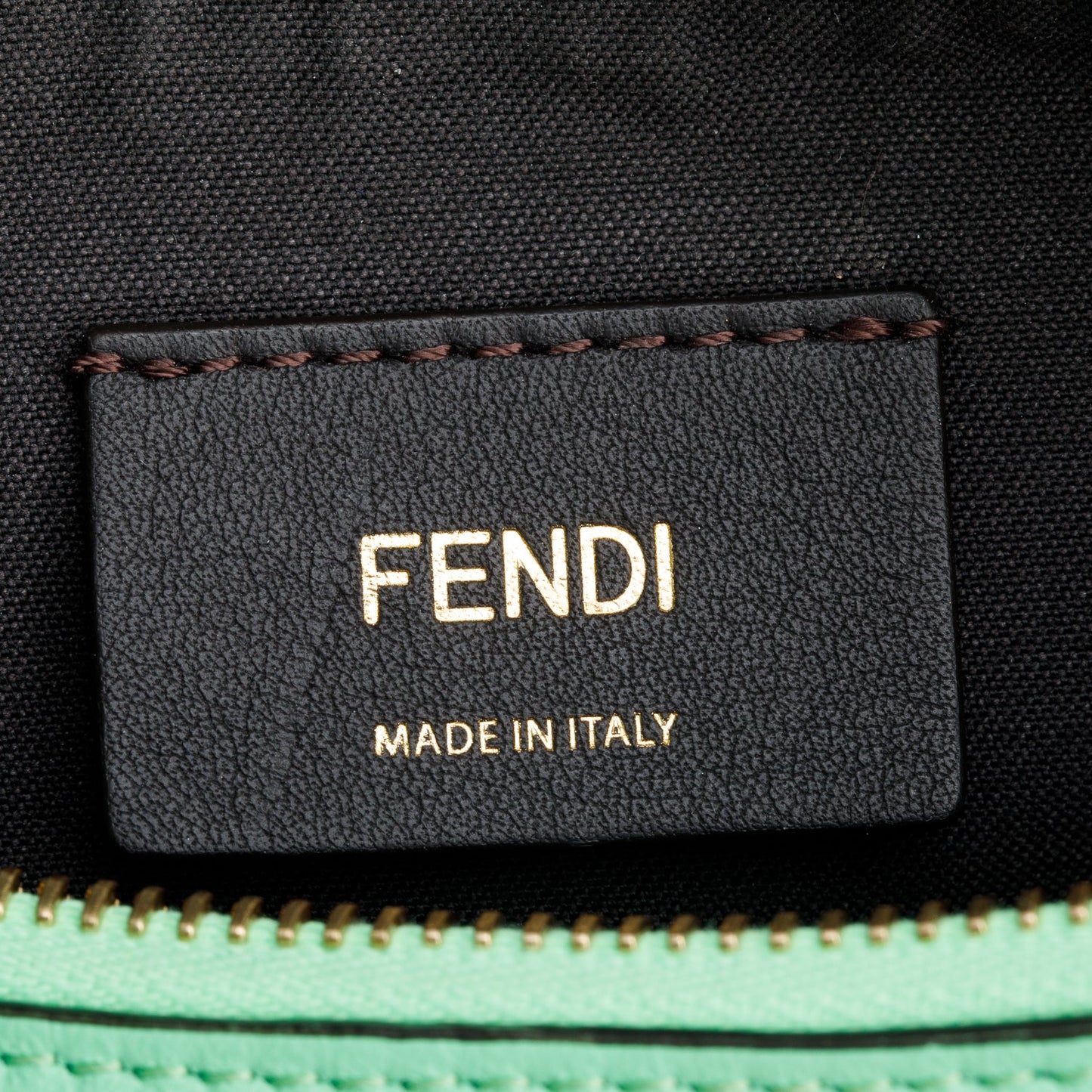 Fendi Green Calf Leather Small Fendigraphy Bag