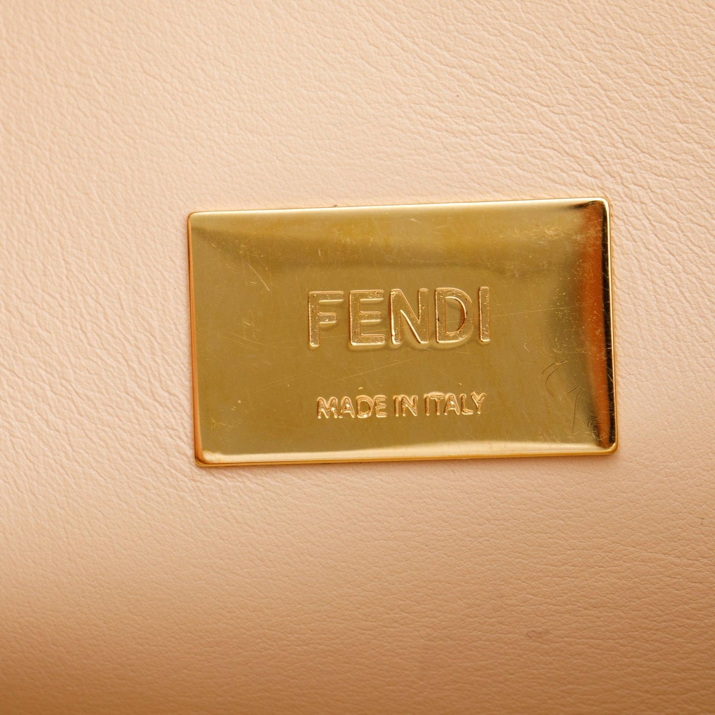Fendi Green Calfskin Leather Large Peekaboo Bag