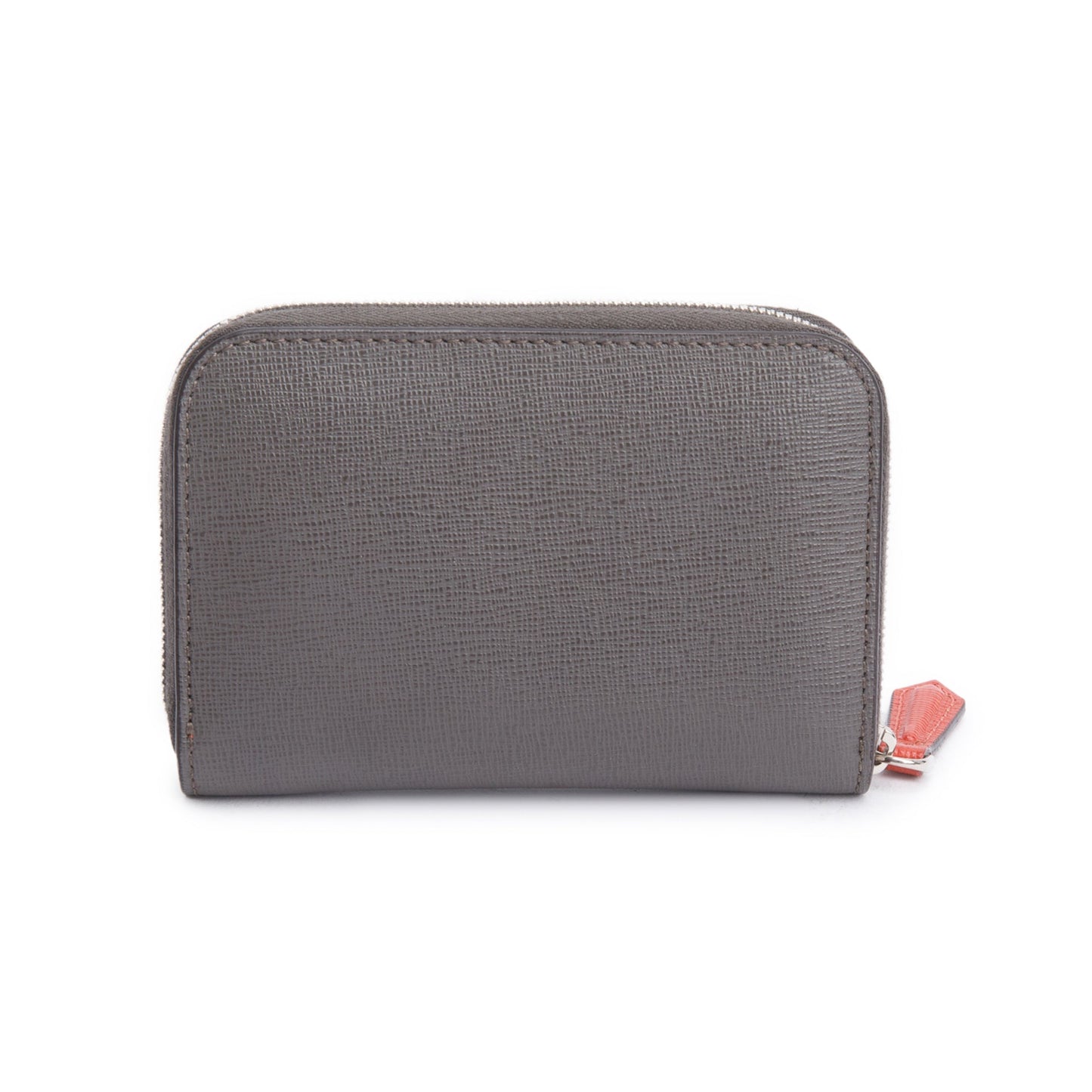 Fendi Grey & Multicolor Vitello Elite Leather Monster Eye Compact  Zipped Wallet