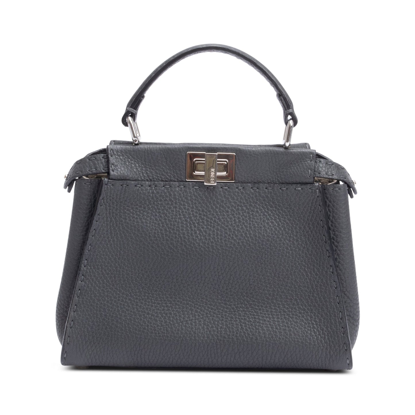 Fendi Grey Romano Selleria Mini Peekaboo Bag