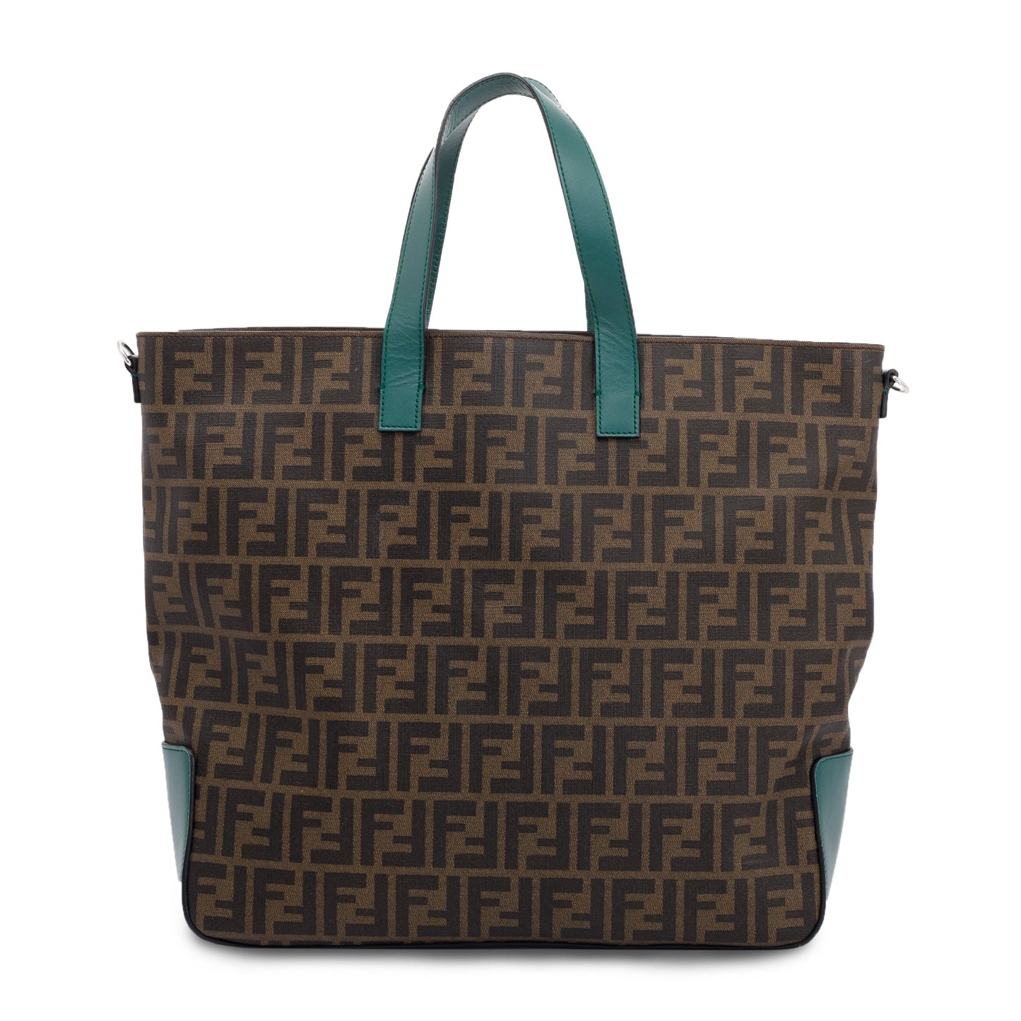Fendi Leather-Trimmed FF Zucca Tote
