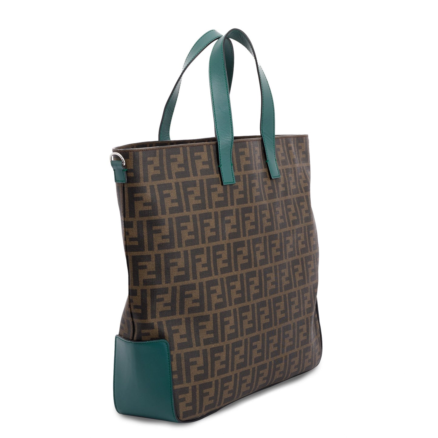 Fendi Leather-Trimmed FF Zucca Tote