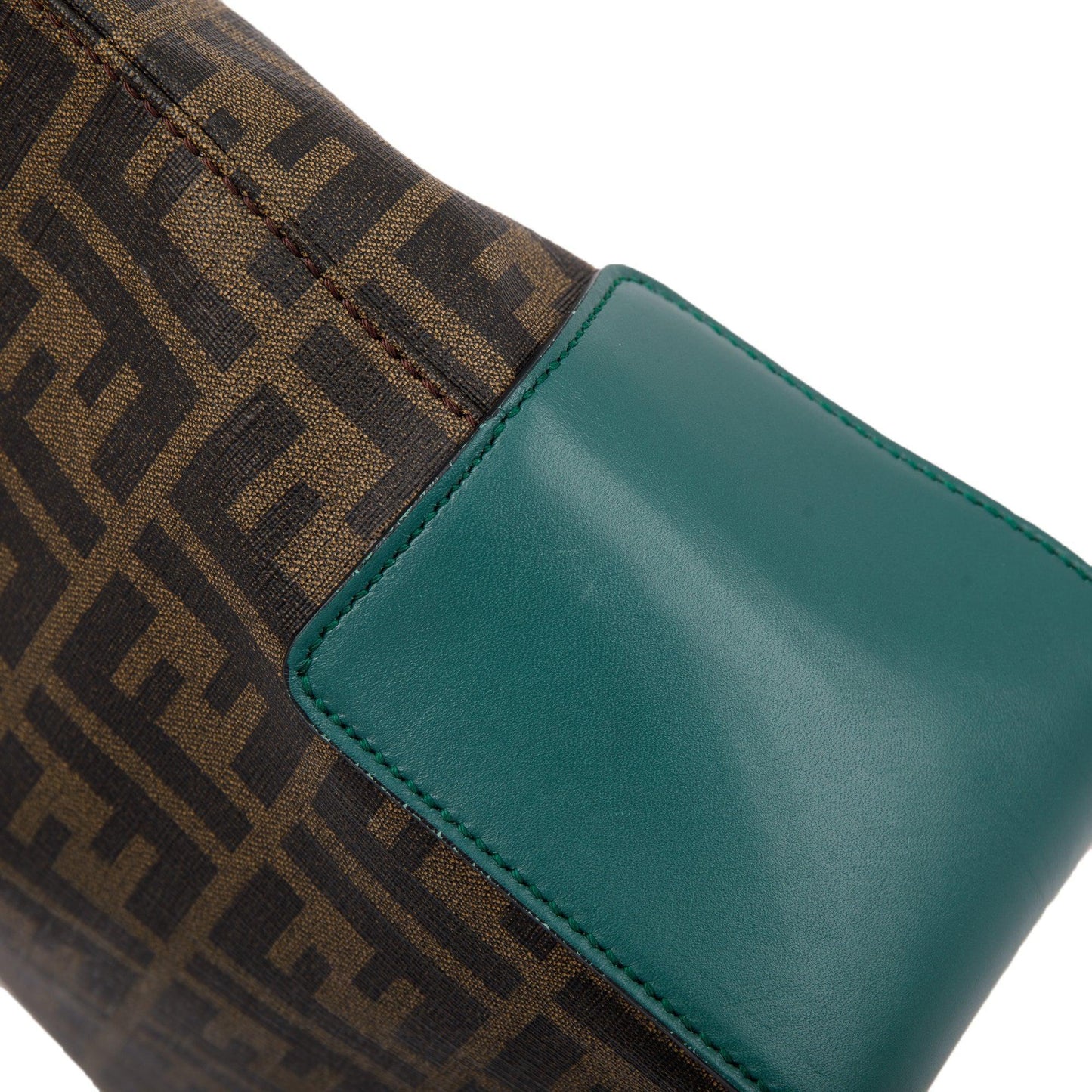 Fendi Leather-Trimmed FF Zucca Tote