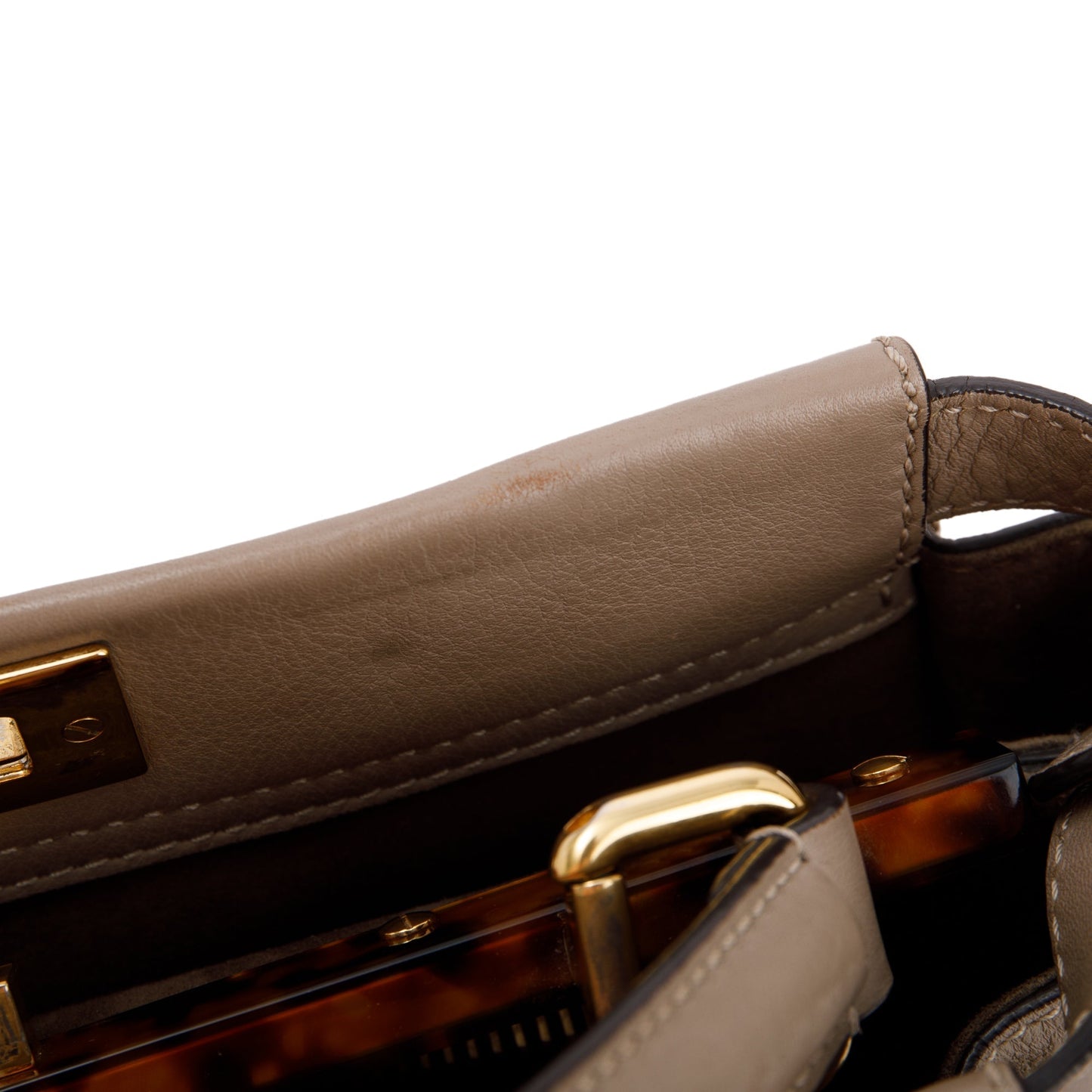 Fendi Medium Peekaboo Bag with Tortoise Detail