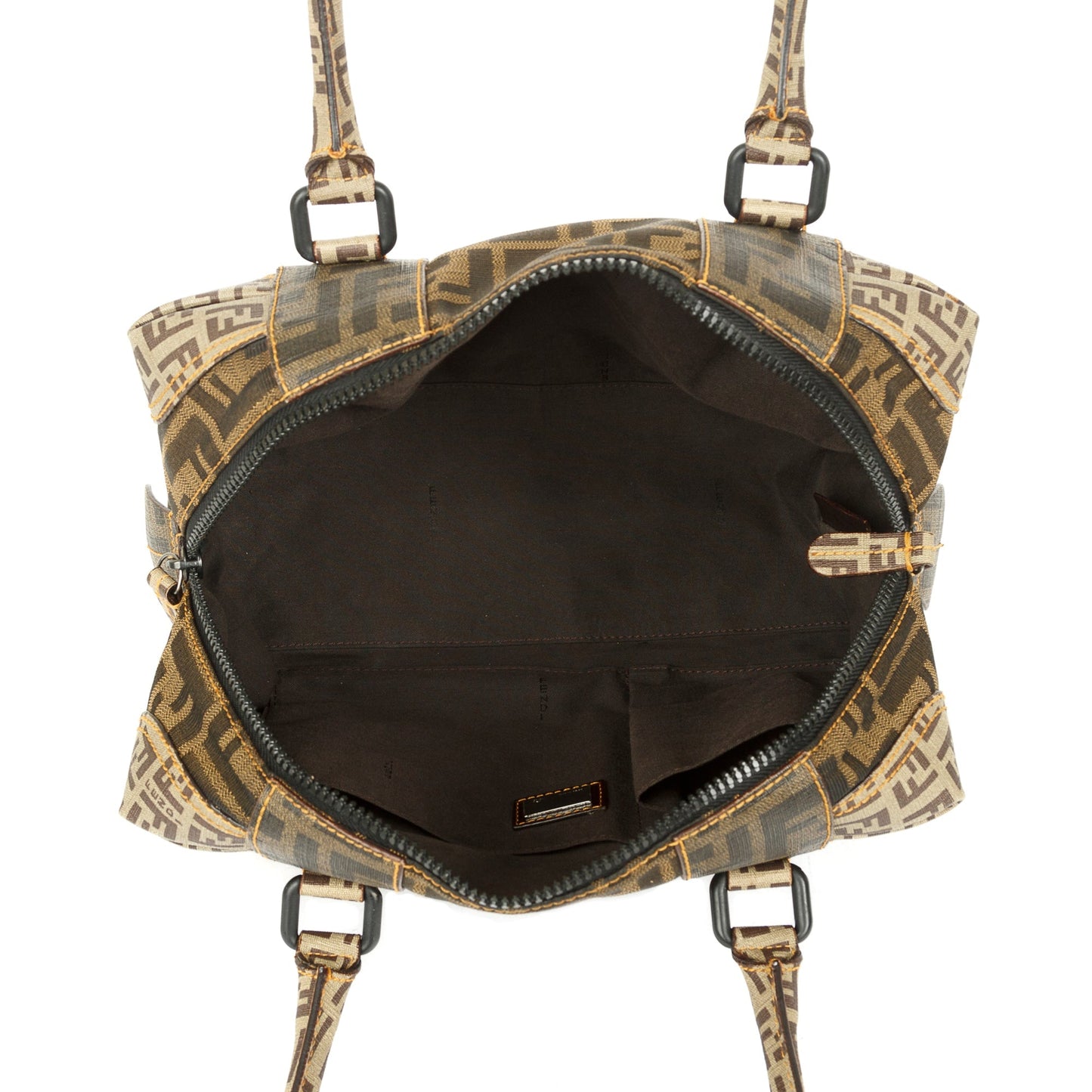 Fendi Mixed Media Boston Bag