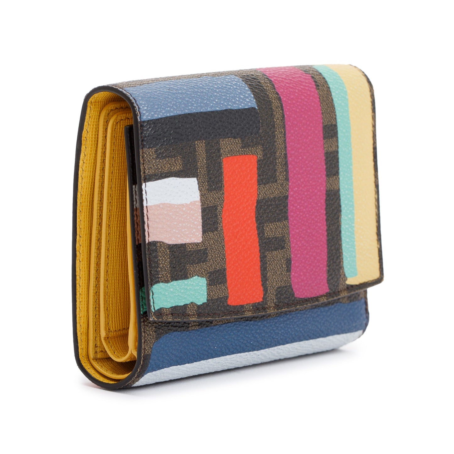 Fendi Multicolour Zucca Compact Wallet