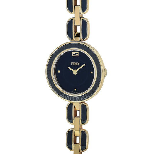 FENDI MY WAY GOLD-TONE BLACK CERAMIC WATCH