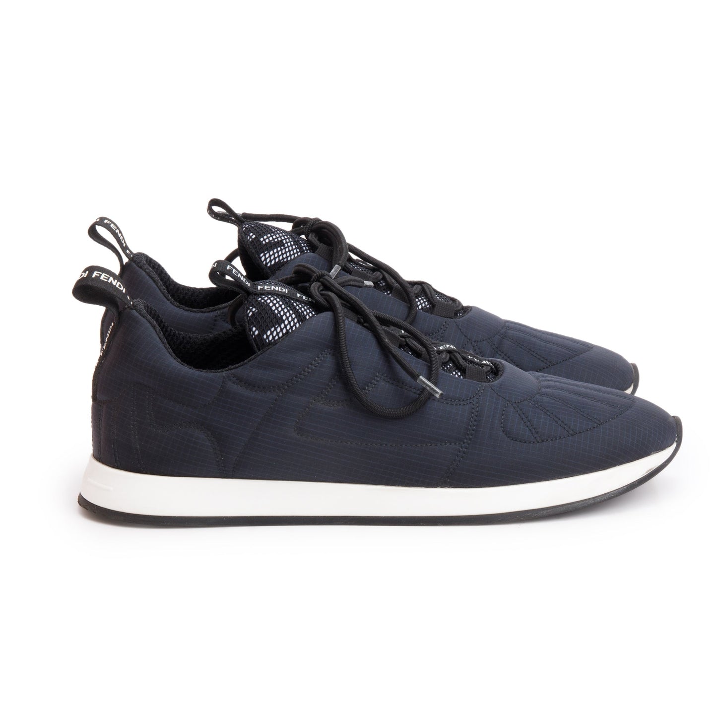 Fendi Navy Nylon FFreedom Sneakers, Size 38.5