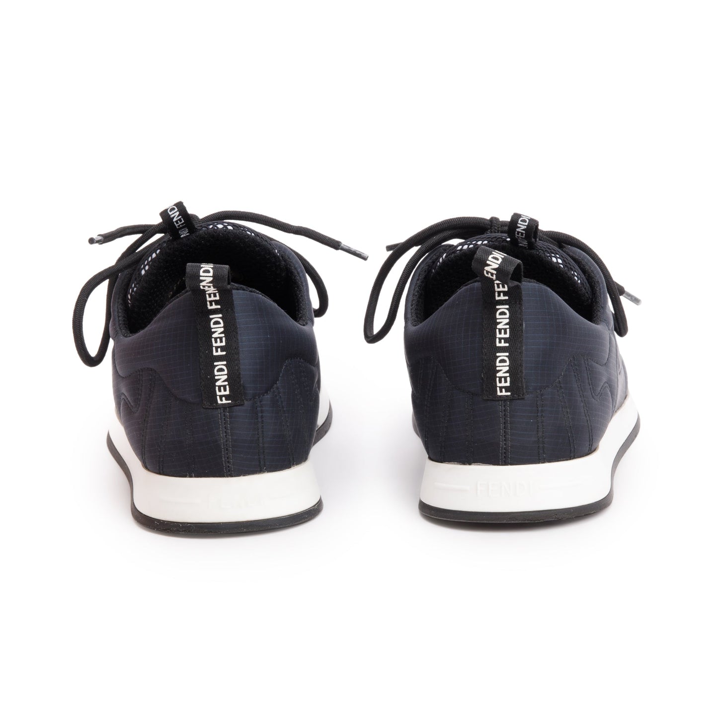 Fendi Navy Nylon FFreedom Sneakers, Size 38.5