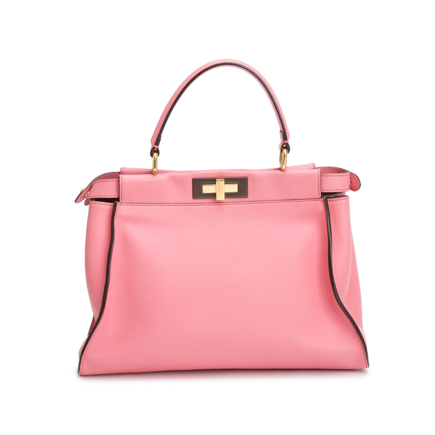 Fendi Pink Calfskin Leather Medium Peekaboo Bag
