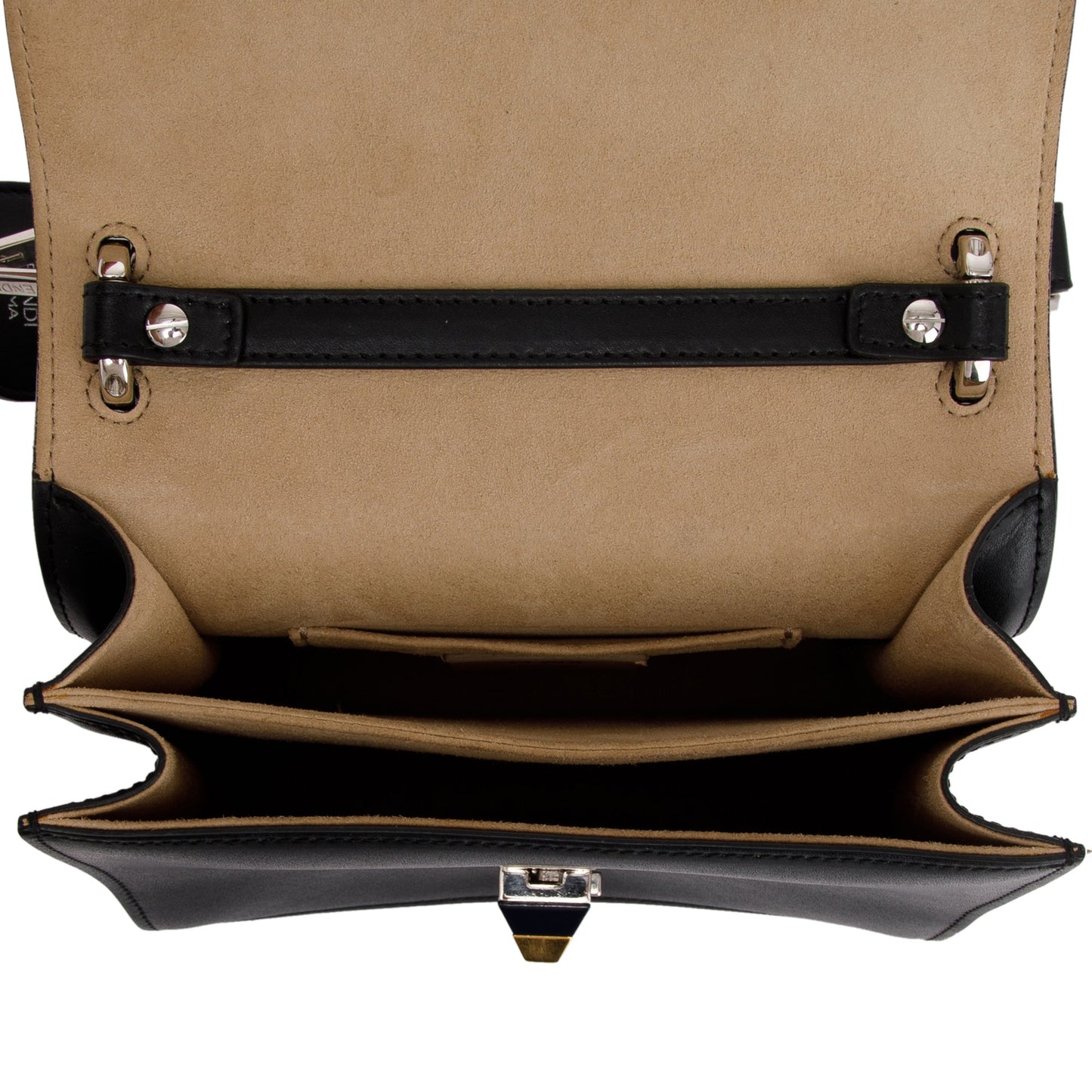 Fendi Small Kan I Leather Chain Shoulder Bag