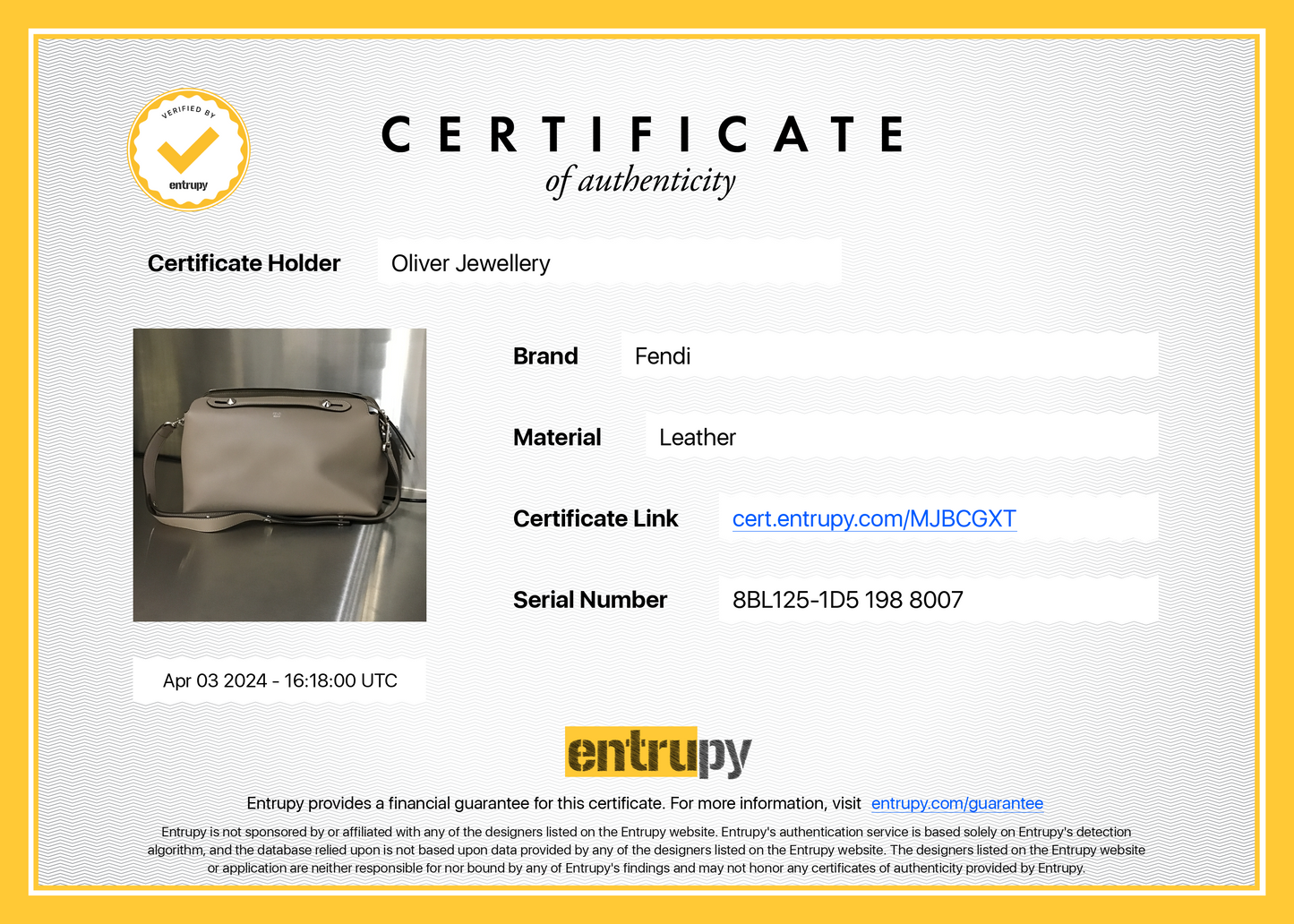 Fendi Taupe Calfskin Leather Large By the Way Handle Bag
