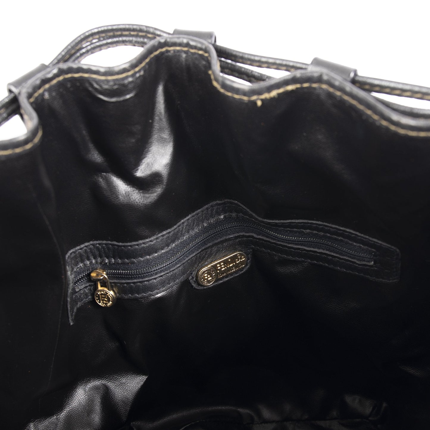 Fendi Vintage Checkered Bucket Bag
