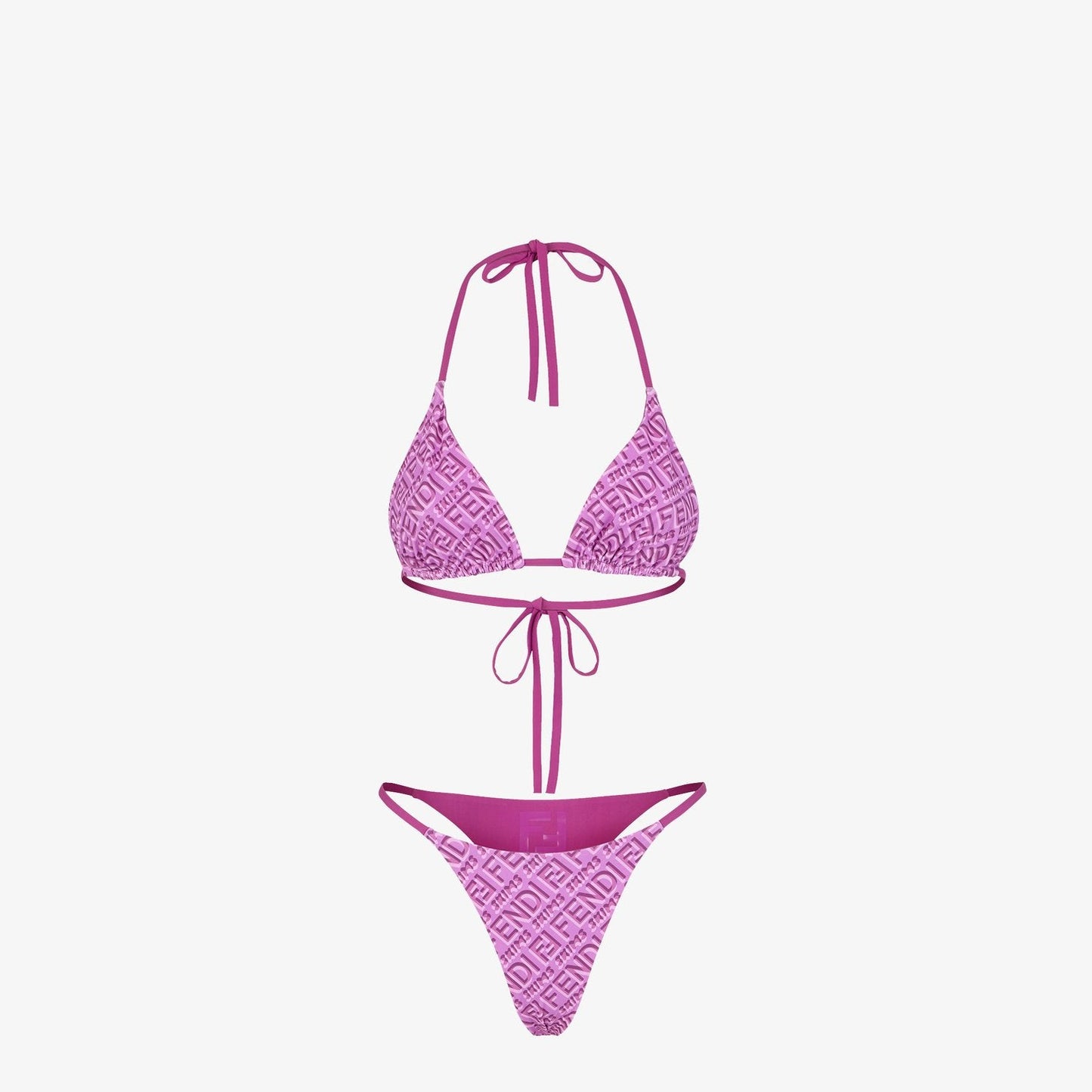 Fendi X Skims Reversible Swimsuit in Monogram Purple