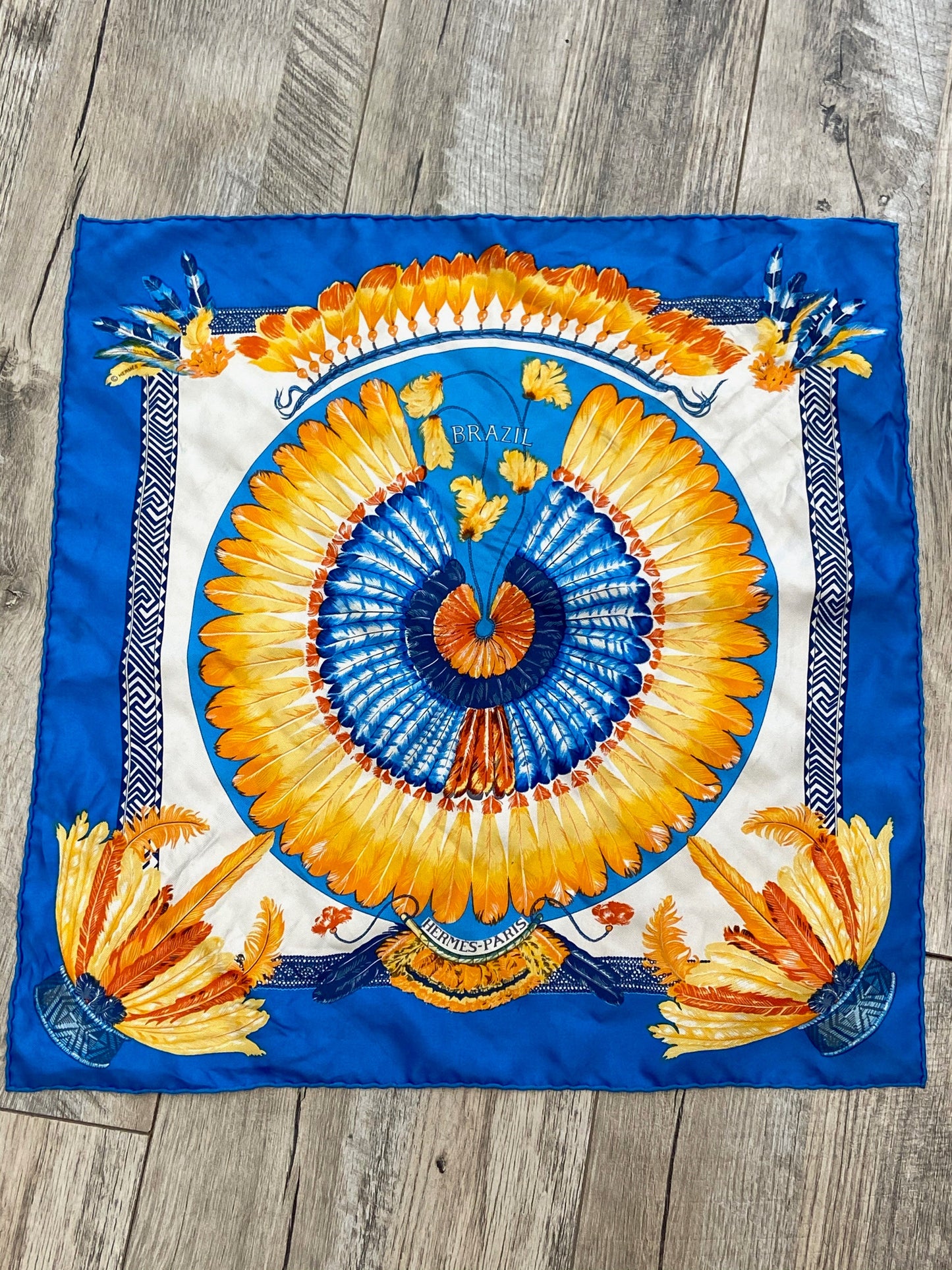 HERMÈS BRAZIL VINTAGE SILK SCARF