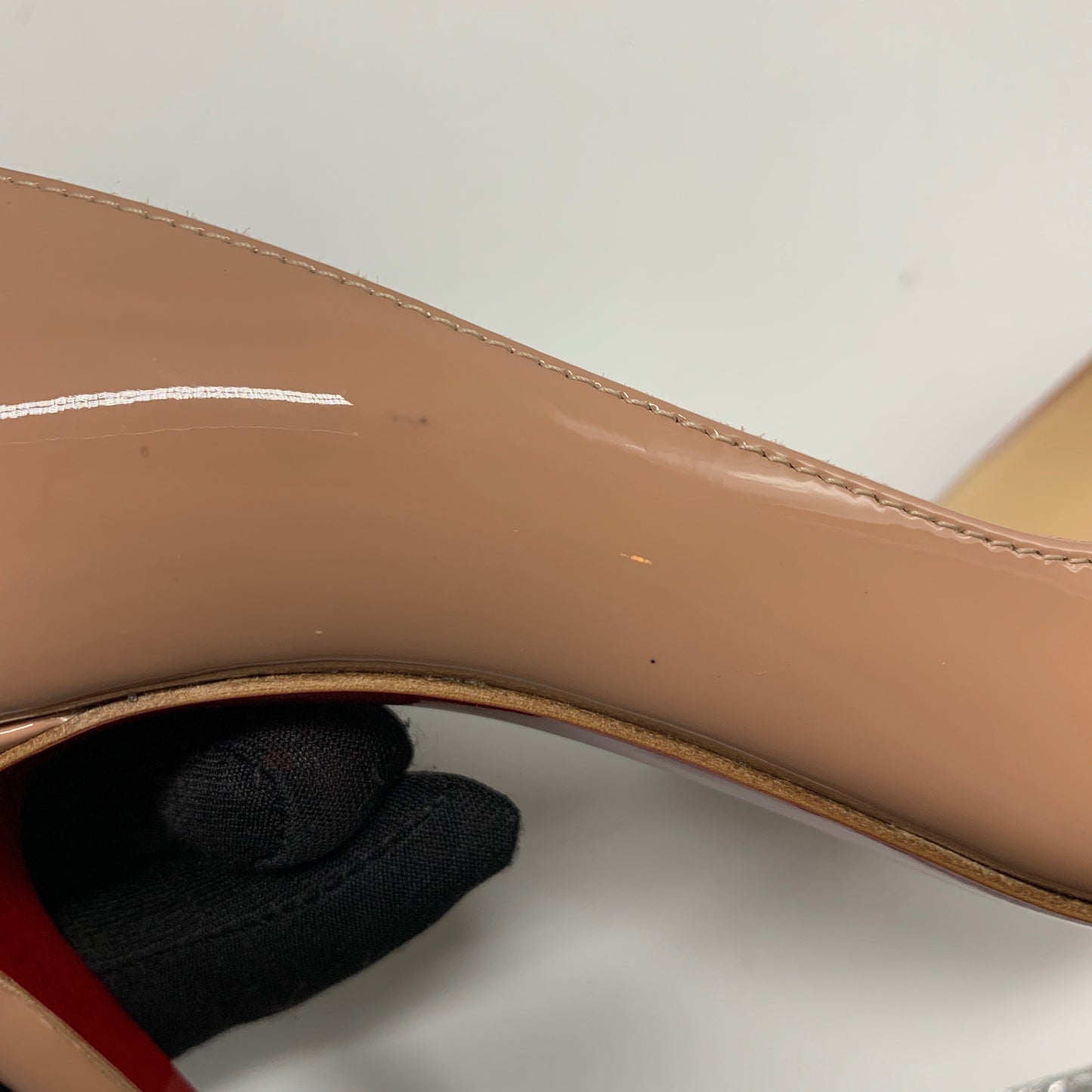 Christian Louboutin Iriza 100 Nude Patent Size36.5