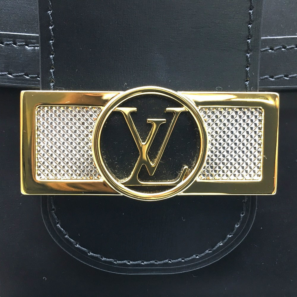 LOUIS VUITTON Shoulder Bag M55821 Calfskin black LV Lock Chain DauphinÃ© MM