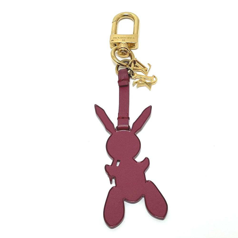 LOUIS VUITTON key ring M62735 leather Bordeaux LV Rabbit Jeff Koons