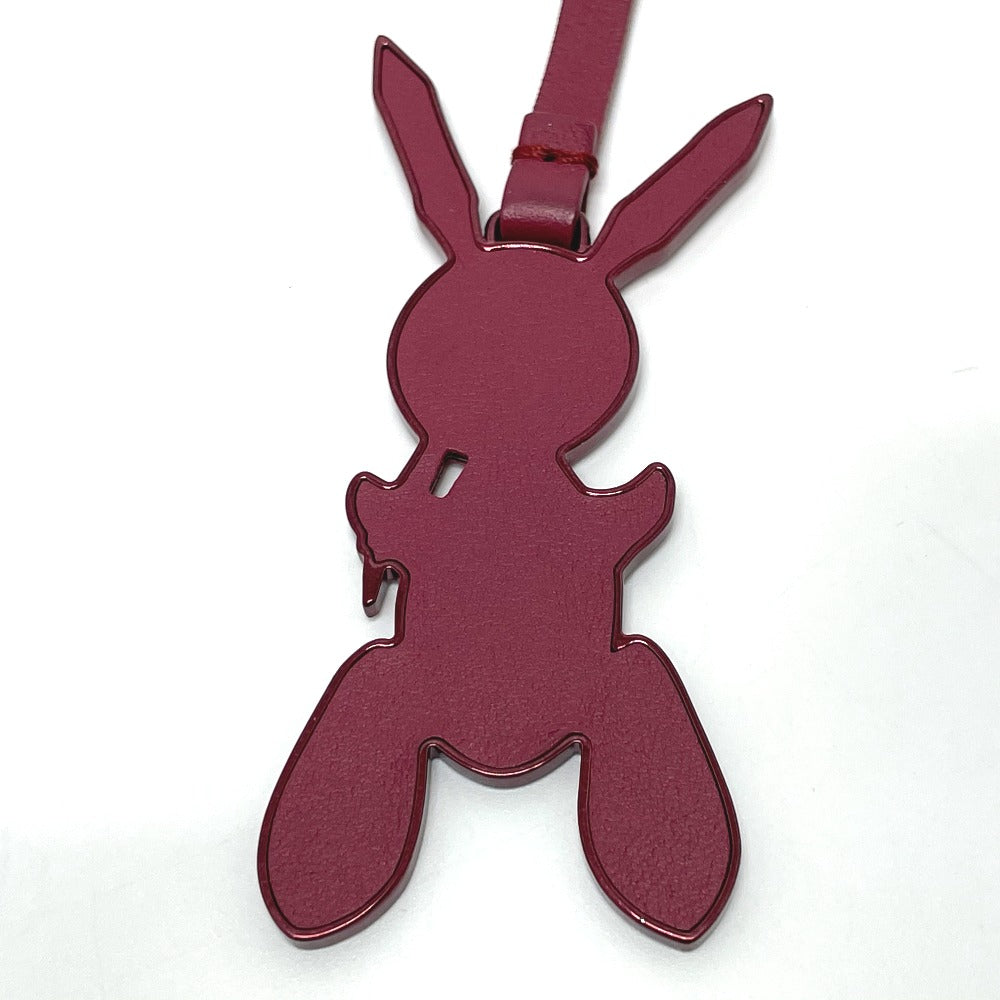 LOUIS VUITTON key ring M62735 leather Bordeaux LV Rabbit Jeff Koons