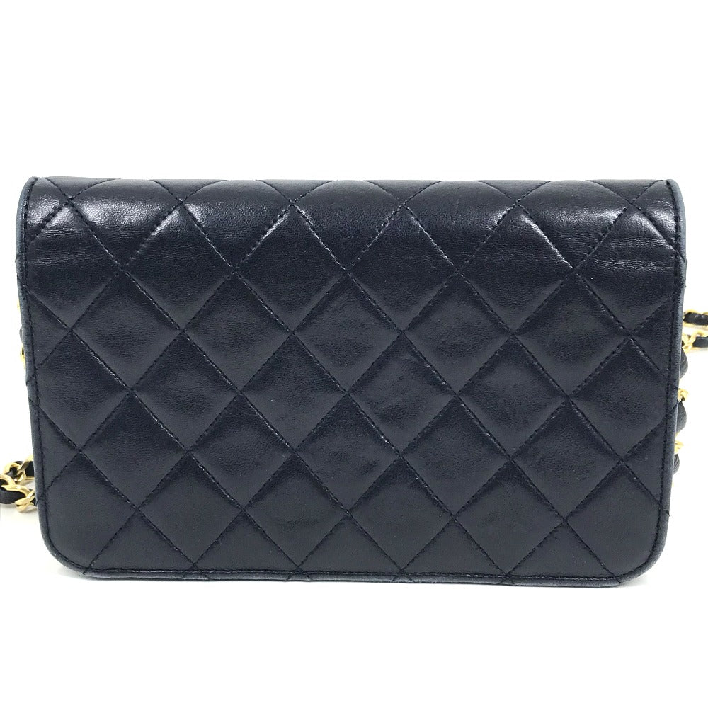 CHANEL Shoulder Bag lambskin Navy CC COCO Mark Matelasse/Shoulder Women